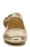 Sam Edelman Women's Michaela Square Toe Buckled Mary Jane Flats In Gold Leaf