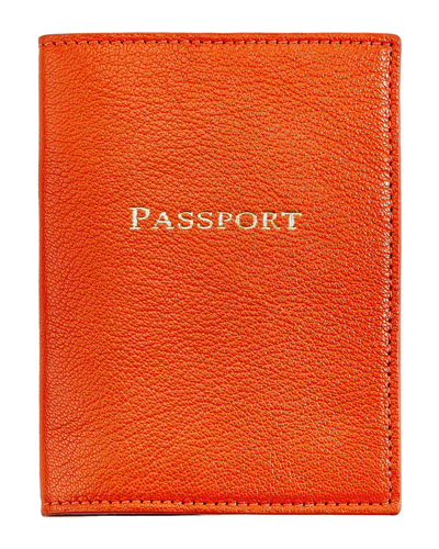 Graphic Image Passport Cover In Orange