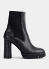 Atp Atelier Black Caio 100 Platform Leather Ankle Boots In Black