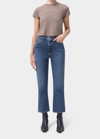 Agolde Adine Cropped Crewneck Tee In Mellow (md Khak