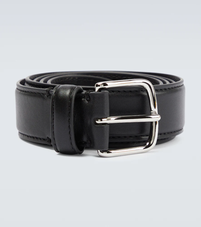 The Row Classic Leather Belt In Black
