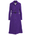 Golden Goose Belted Single-breasted Coat In Violet Indigo