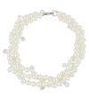 Simone Rocha Women's Chunky Twisted Silvertone, Glass Crystal & Resin Pearl Necklace In Pearl/crystal