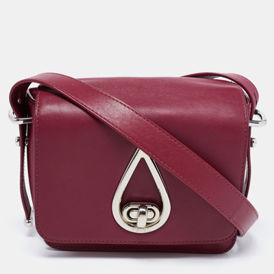 Pre-owned Kenzo Burgundy Leather Raindrop Crossbody Bag
