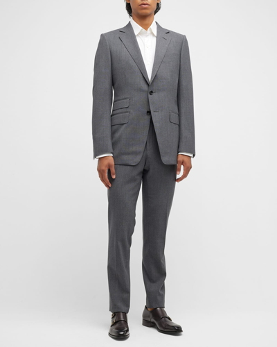 Tom Ford O'connor Slim-fit Wool Suit Jacket In Gray