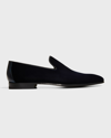 Magnanni Almond-toe Suede Loafers In Blue