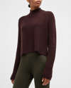 Eileen Fisher Missy Merino Turtleneck Cropped Sweater In Cassis