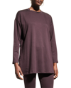 EILEEN FISHER DROP-SHOULDER CREWNECK TERRY TUNIC