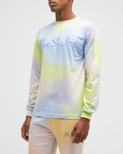 Blue Sky Inn Tie-dye Embroidered-logo T-shirt In Tie Dye