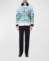Casablanca Men's Printed Quilted Hunting Jacket In Le Vol Ideal