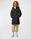Canada Goose Kid's Juniper Parka In Black - Noir