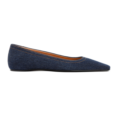 Totême The Denim Ballerina Shoes In Navy