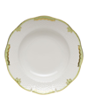 Herend Princess Victoria Green Rim Soup Bowl In Gray