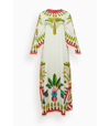 La Doublej Flying Palm Tree-print Poplin Kaftan Dress In Multi