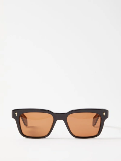 Jacques Marie Mage Molino Rectangle-frame Acetate Sunglasses In Black