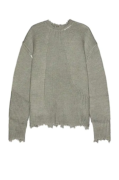 C2h4 Arc Sculpture Knit Sweater In Snowflake Gray
