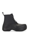 Bottega Veneta Puddle Lace-up Ankle Boots In Black