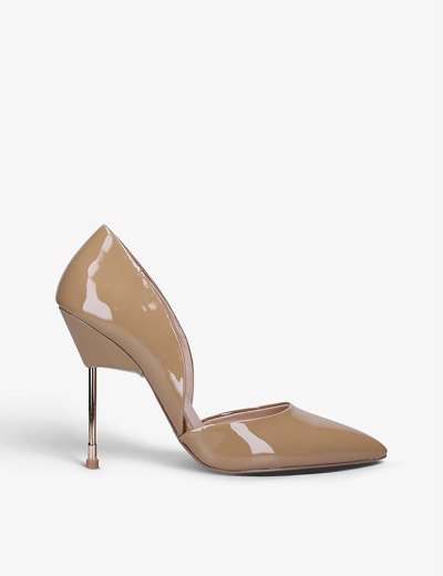 Kurt Geiger Bond Patent-leather Courts In Camel