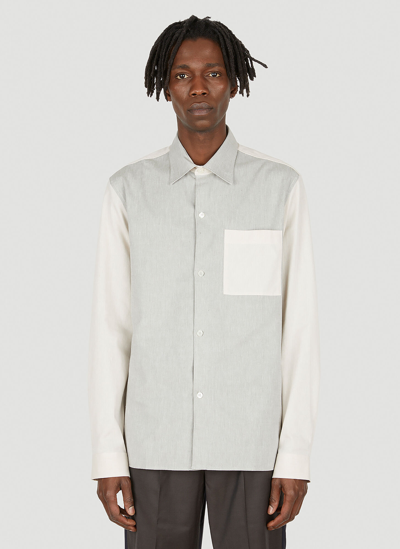Another Aspect Easy Button-down Shirt In Grey