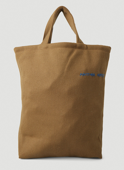 Another Aspect Logo Embroidered Tote Bag In Khaki
