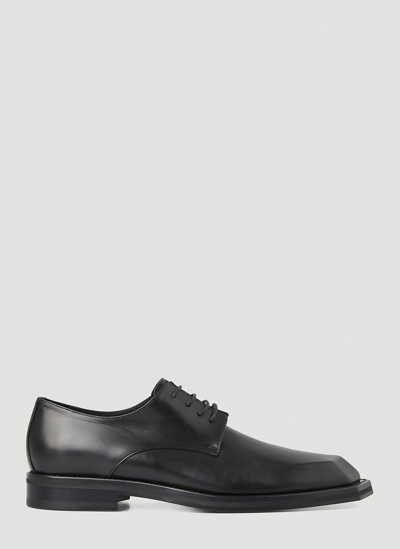 Martine Rose Chisel Toe Leather Lace-up Derby Shoes In Black
