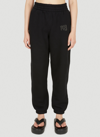 Alexander Wang Embossed Logo Pants In Black