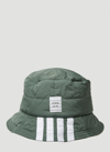 Thom Browne 4-bar Bucket Hat In Dark Green