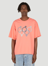 Erl Unisex Olympics Printed Jersey T-shirt In Orange