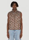 Erl Unisex Reversible Puffy Quilted Down Vest In Brown