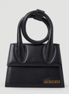 Jacquemus 'le Chiquito Noeud' Black Crossbody Bag With Logo Detail In Black