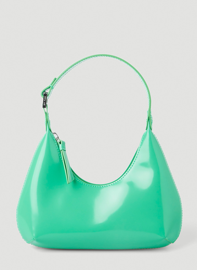 By Far Mini "amber" Shoulder Bag In Green