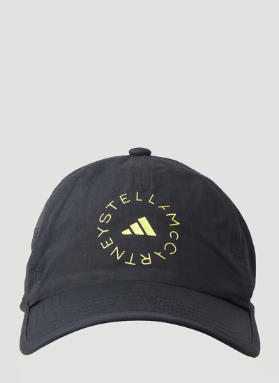 Adidas By Stella Mccartney Logo Baseball Cap In Black