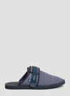 Suicoke Navy Daniel Arsham Edition Shearling Zavo-mabda Sandals In Blue