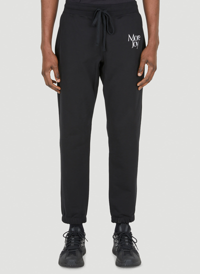 More Joy Logo Embroidered Classic Track Pants In Black