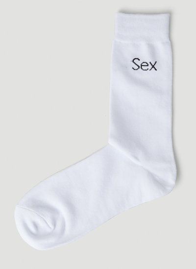 More Joy Sex Socks In White