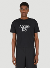 More Joy Unisex Logo Oversize Organic Cotton Graphic Tee In Black