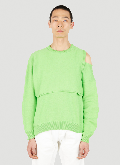 Ottolinger Wrap Knit Sweater In Green