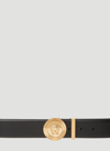 Versace Medusa Logo Belt In Black
