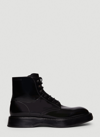 DOLCE & GABBANA BRUSHED LACE UP BOOTS
