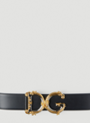 Dolce & Gabbana Belt With Dg Buckle In Black