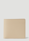 Maison Margiela Four-stitch Logo Bi-fold Wallet In Beige