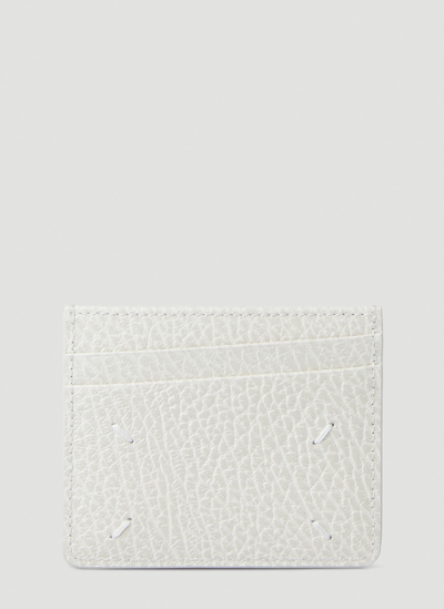 Maison Margiela Stitch-detail Cardholder Wallet In White