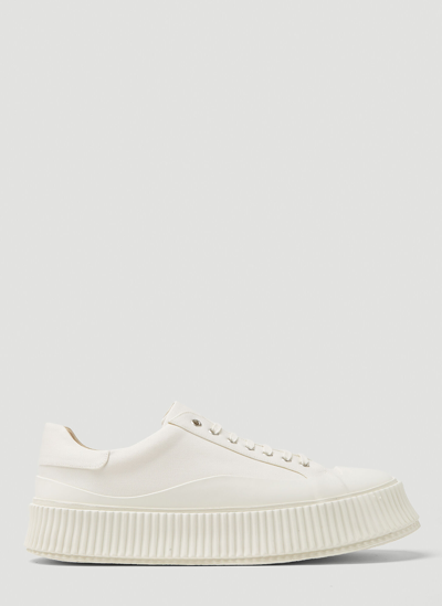 Jil Sander Street Style Plain Sneakers In White