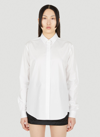 Saint Laurent White Classic Cotton Shirt In Animal Print