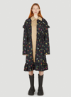 Balenciaga Reversible Black Flowers Trench Coat In Black