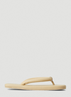 Camperlab Hastalavista Leather Flip-flops In Beige