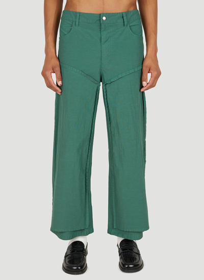 Eckhaus Latta Panel Trousers In Green