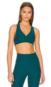 Beyond Yoga Spacedye Lift Your Spirits Sports Bra In Deep Sea Heather