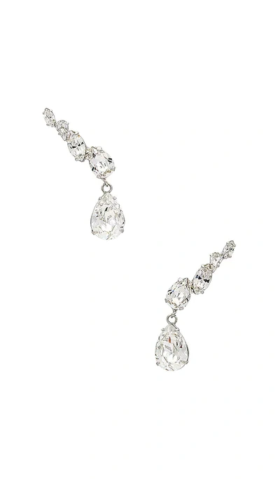 Jennifer Behr Women's Roxie Rhodium-plated & Crystal Drop Earrings In Silver