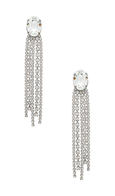 Jennifer Behr Women's Blake Rhodium-plated & Crystal Fringe Earrings In Silver